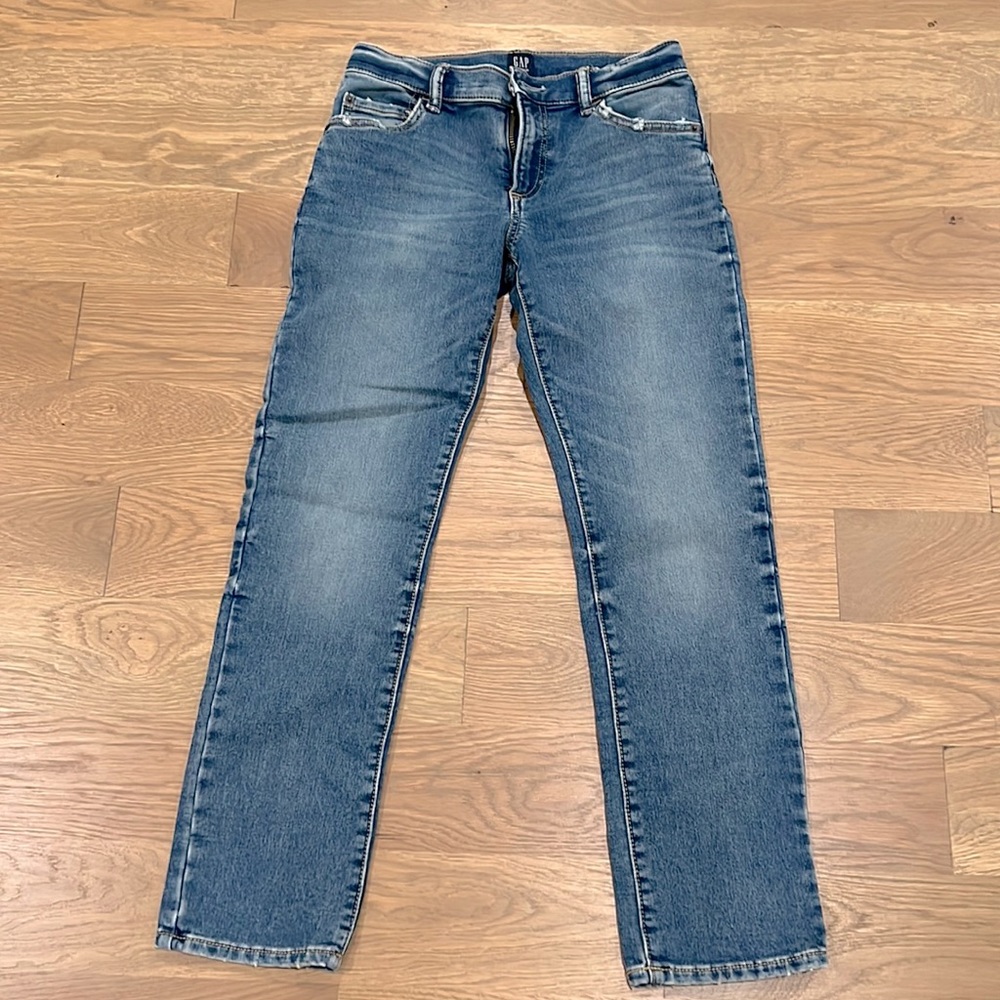Gap Kids Boys Denim Regular Stretch Slim Jeans Adjustable Waist Sz 12